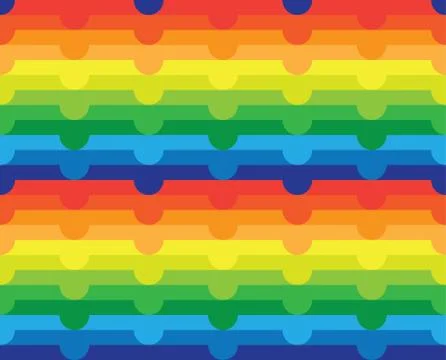 Seamless Abstract Rainbow Pattern Background Stock Illustration