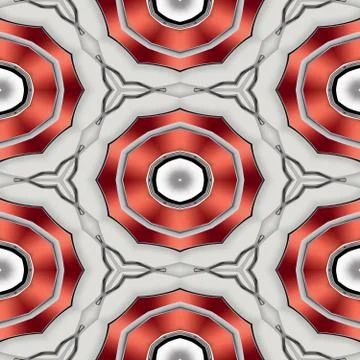 Seamless abstract red circular geometric texture or background Stock Illustration