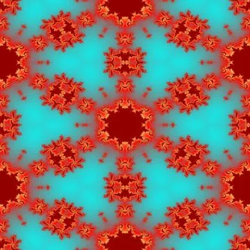 Seamless abstract red fractal pattern for Christmas design Stock Illustration