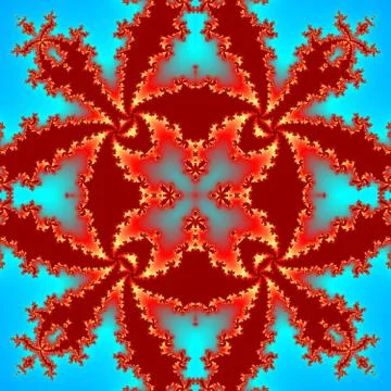 Seamless abstract red fractal pattern for Christmas or royal design Stock Illustration