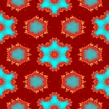 Seamless abstract red fractal pattern for Christmas design Stock Illustration