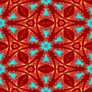 Seamless abstract red fractal pattern for Christmas design Stock Illustration