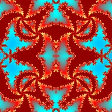 Seamless abstract red fractal pattern for Christmas or royal design Stock Illustration