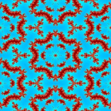 Seamless abstract red fractal pattern for Christmas design Stock Illustration