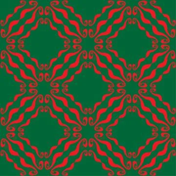 Seamless abstract red green pattern Stock Illustration