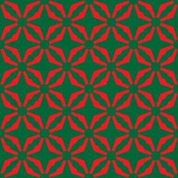Seamless abstract red green pattern Stock Illustration