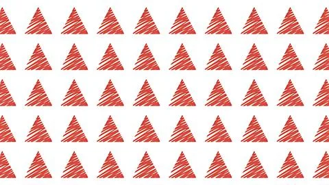 Seamless Abstract Red Scribble Triangle Pattern for Christmas Holiday Backg.. Stock Illustration