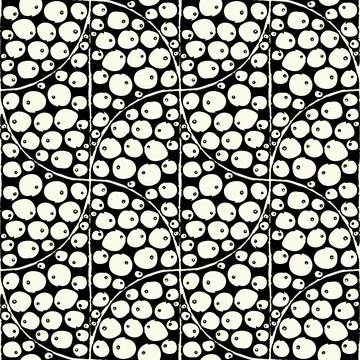 Seamless abstract repeating pattern of balls. Hand-drawn doodles Stock Illustration