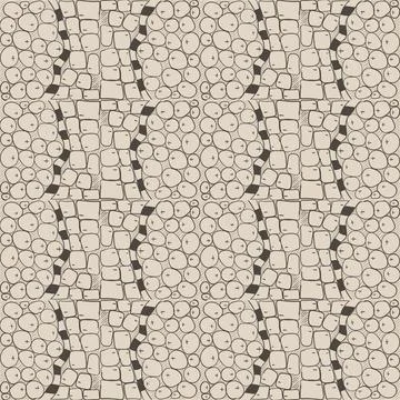 Seamless abstract repeating pattern of hand-drawn doodles Illustrazione stock