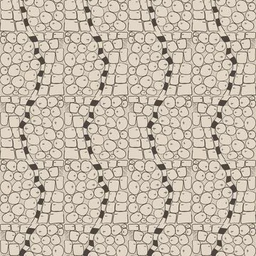 Seamless abstract repeating pattern of hand-drawn doodles Illustrazione stock