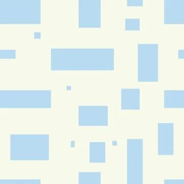 Seamless abstract repeating pattern with pastel blue rectangle on pastel yellow イラスト素材