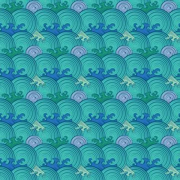 Seamless abstract retro geometric pattern. Circle elements in geometric rows. Stock Illustration