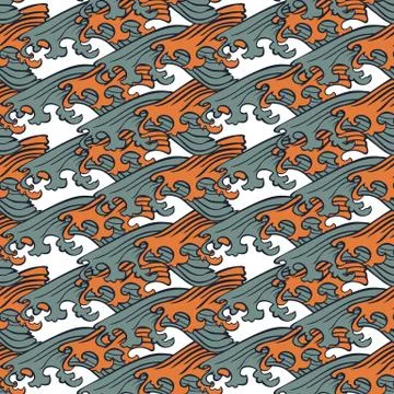 Seamless abstract retro geometric pattern. Circle elements in geometric rows. Stock Illustration