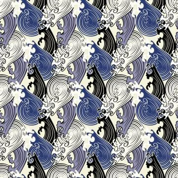 Seamless abstract retro geometric pattern. Circle elements in geometric rows. Stock Illustration