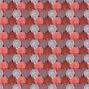 Seamless abstract retro geometric pattern. Circle elements in geometric rows. Stock Illustration