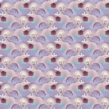 Seamless abstract retro geometric pattern. Circle elements in geometric rows. Stock Illustration