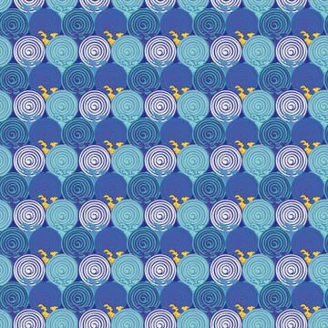 Seamless abstract retro geometric pattern. Circle elements in geometric rows. Illustrazione stock