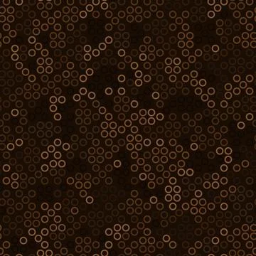 Seamless abstract retro geometric pattern with rows of brown ordered circles Illustrazione stock