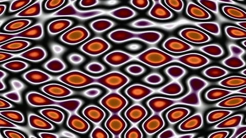 Seamless abstract retro pattern background with flowing orange and brown ge.. Stock Footage 342207070
