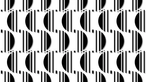 Seamless abstract retro pattern illustration 3d render Stock Illustration