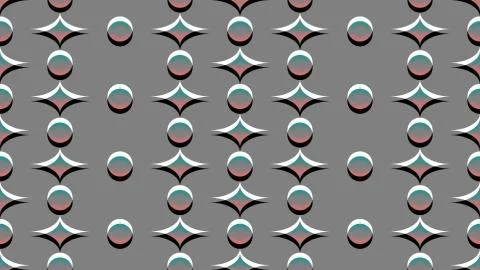 Seamless abstract retro pattern illustration 3d render Stock Illustration