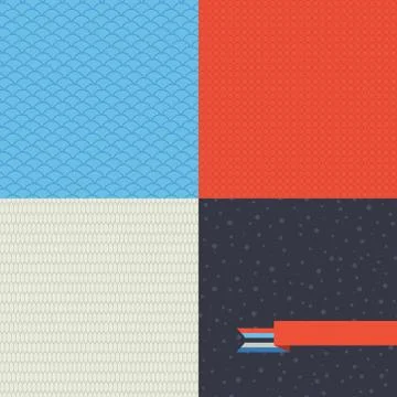 Seamless abstract retro pattern. Stylish geometric background Stock Illustration