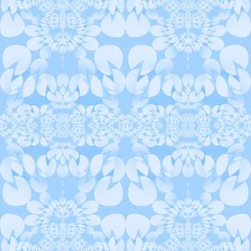 Seamless abstract round pattern pastel blue shades white Stock Illustration