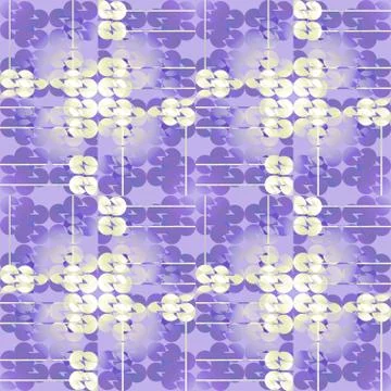 Seamless abstract round pattern purple beige white Stock Illustration