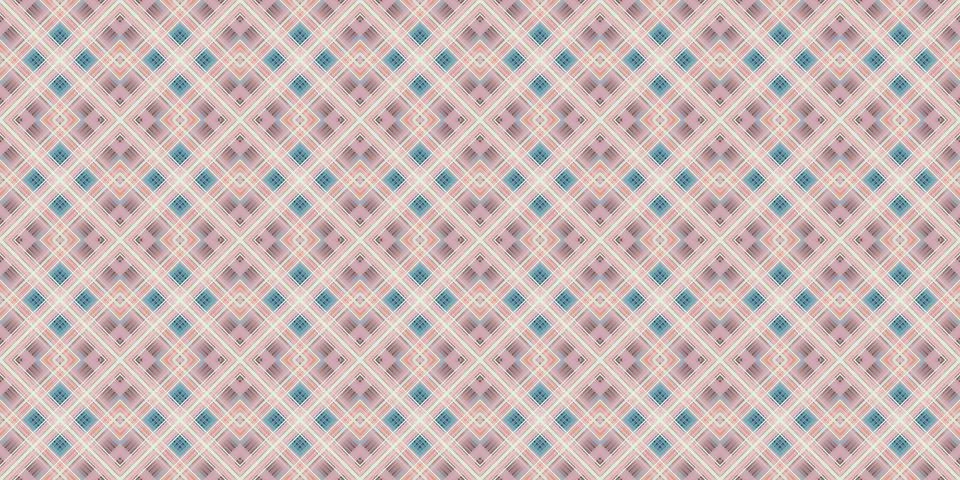 Seamless abstract Scottish patterns. Patterns of rhombuses and lines. Digit.. Stock Illustration