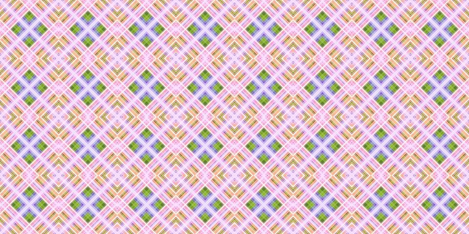 Seamless abstract Scottish patterns. Patterns of rhombuses and lines. Digit.. Stock Illustration