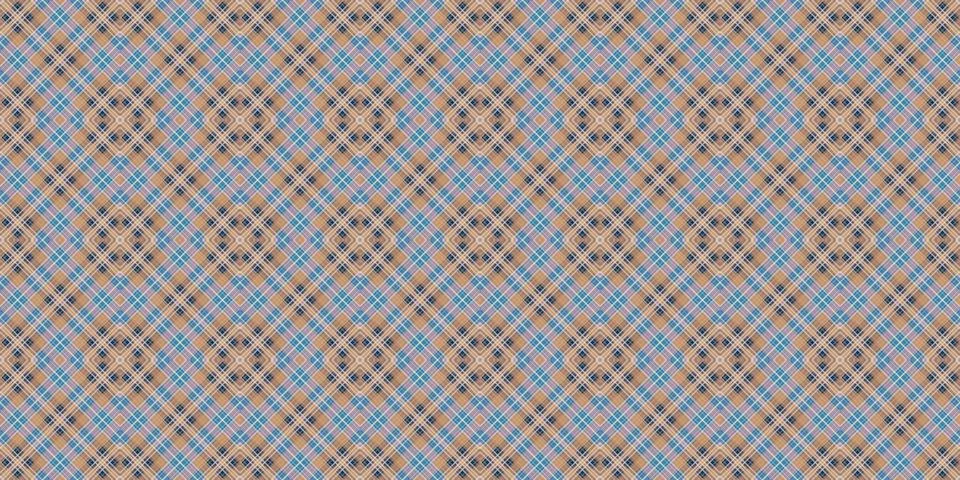 Seamless abstract Scottish patterns. Patterns of rhombuses and lines. Digit.. Stock Illustration