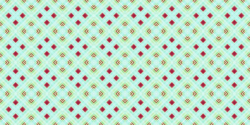 Seamless abstract Scottish patterns. Patterns of rhombuses and lines. Digit.. Stock Illustration