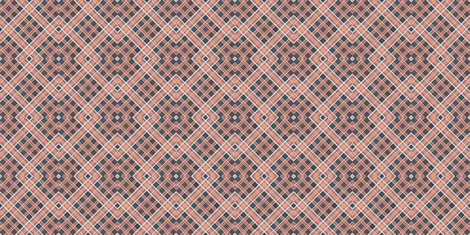 Seamless abstract Scottish patterns. Patterns of rhombuses and lines. Digit.. Stock Illustration