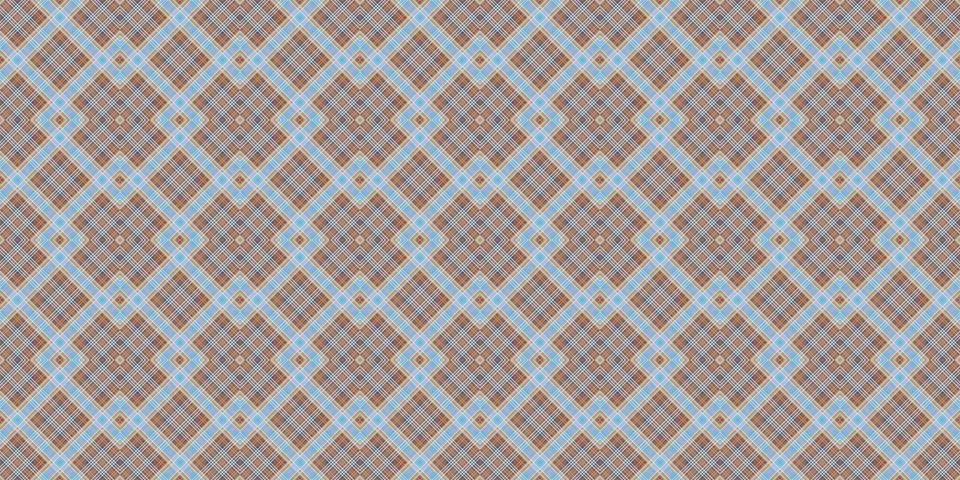 Seamless abstract Scottish patterns. Patterns of rhombuses and lines. Digit.. Stock Illustration