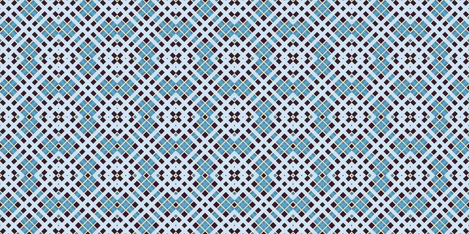 Seamless abstract Scottish patterns. Patterns of rhombuses and lines. Digit.. Stock Illustration