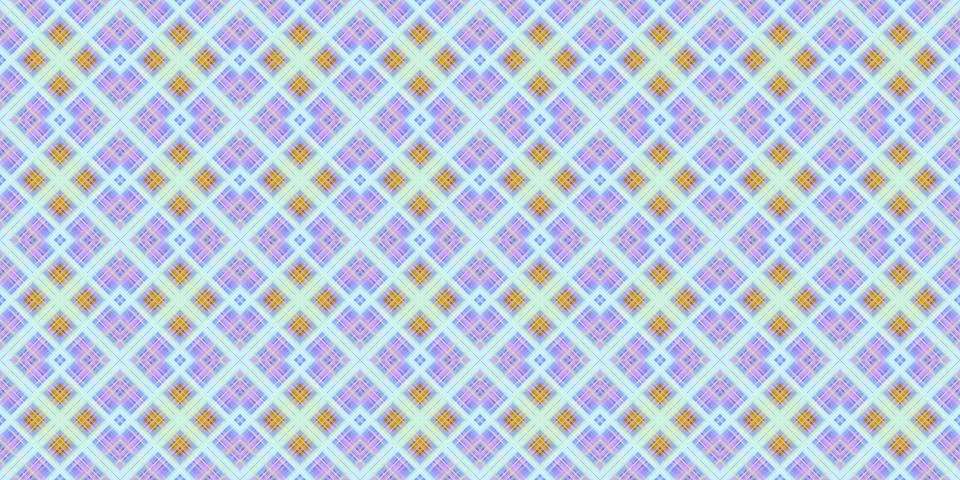 Seamless abstract Scottish patterns. Patterns of rhombuses and lines. Digit.. Stock Illustration