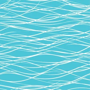 Seamless abstract sea waves vector pattern Stock Illustration