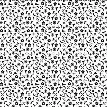 Seamless abstract seamless pattern. random elements illustration Stock Illustration