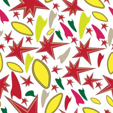 Seamless abstract shape pattern Stock Illustration