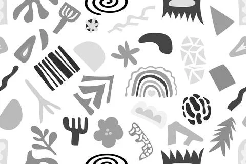 Seamless abstract shape print decorative pattern. Vector Illustration. Stock-Illustration