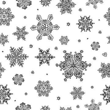 Seamless abstract snowflake background. vector, eps8 스톡 일러스트