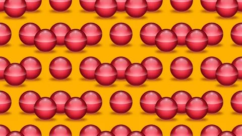 Seamless abstract spheres pattern illustration 3d render Stock Illustration