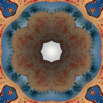 Seamless abstract square pattern. Alcohol ink in modern art. Mandala Stock Illustration