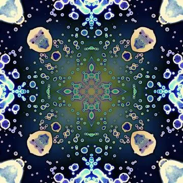 Seamless abstract square pattern. Alcohol ink in modern art. Mandala Illustrazione stock
