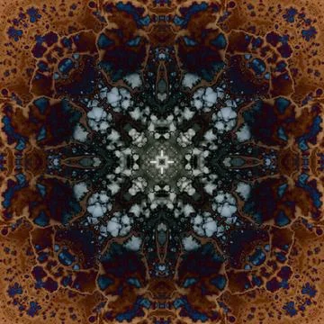 Seamless abstract square pattern. Alcohol ink in modern art. Mandala Stock Illustration