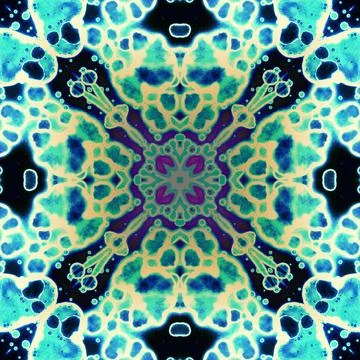 Seamless abstract square pattern. Alcohol ink in modern art. Mandala Stock Illustration