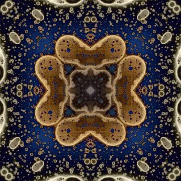 Seamless abstract square pattern. Alcohol ink in modern art. Mandala Stock Illustration