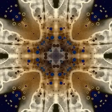 Seamless abstract square pattern. Alcohol ink in modern art. Mandala Stock Illustration
