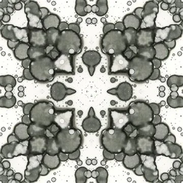 Seamless abstract square pattern. Alcohol ink in modern art. Mandala Stock Photos