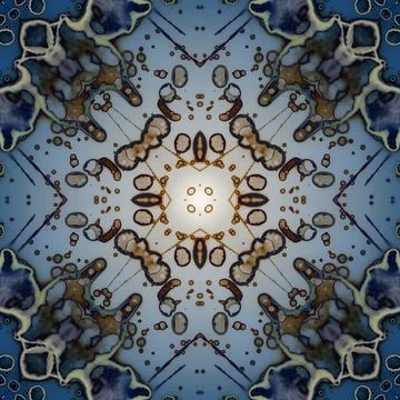 Seamless abstract square pattern. Alcohol ink in modern art. Mandala Stock Photos